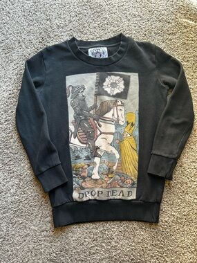 Unisex Drop Dead Clothing Death TAROT CARD Crewneck